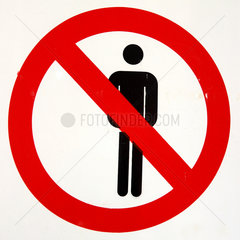 Symbolfoto  Hinweisschild Menschen verboten