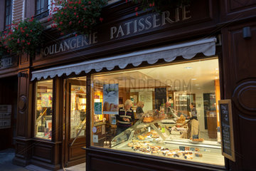 Frankreich  Ribeauville - Baeckerei (Boulangerie Patisserie) im Elsass