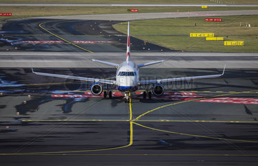 British Airways Flugzeug  Flughafen Duesseldorf International  DUS  Nordrhein-Westfalen  Deutschland