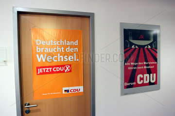 Berlin  Wahlkampfplakate der CDU im Konrad-Adenauer-Haus