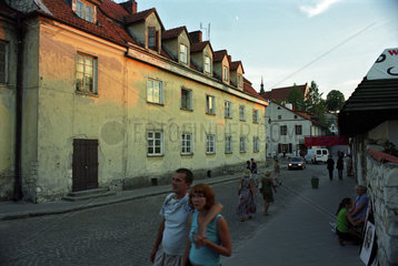 Eine Strassenszene in Kazimierz Dolny  Polen