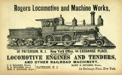 Rogers Locomotive and Machine Works  Lokomotivbau  Unternehmen  USA 1880
