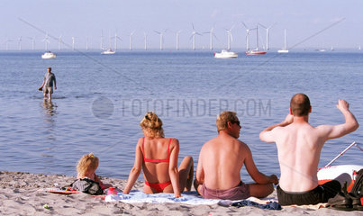 Kopenhagen  Daenemark  Offshore-Windpark vor der Daenischen Kueste