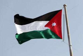 Dubai  Vereinigte Arabische Emirate  Nationalflagge von Jordanien