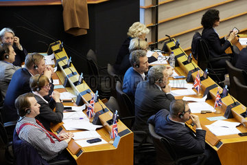Bruessel  Region Bruessel-Hauptstadt  Belgien - Britische Abgeordnete im Europaparlament.