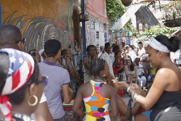 Afrocubanische fest in der Callejón de Hamel