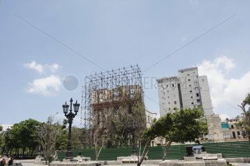 Baufaellige Fassade im Havanna Vieja