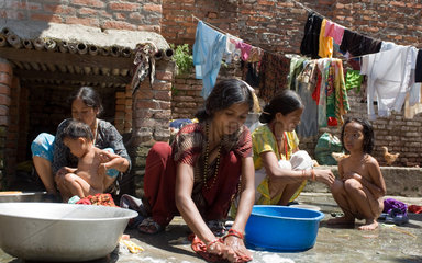 Waschtag in Kathmandu (Nepal)