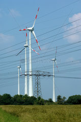 Bernau  Windkraftanlage in Brandenburg