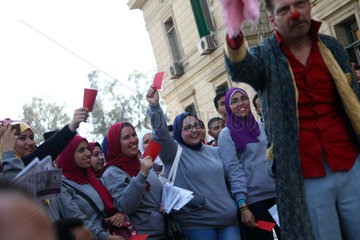 EGYPT-CAIRO-THE CAIRO UNIVERSITY-INT'L WOMEN'S DAY-DEMONSTRATION