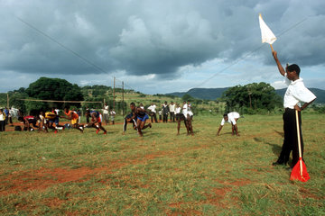 Sportunterricht in einer Schule in Swaziland