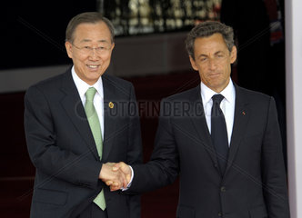 Ki Moon + Sarkozy