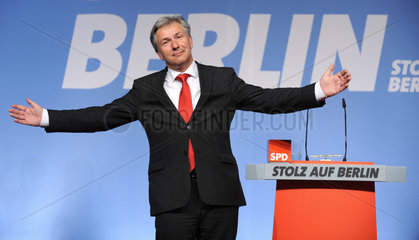 Berlin  Deutschland  der Regierende Buergermeister Klaus Wowereit  SPD  auf dem Landesparteitag
