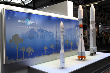 Berlin  Deutschland  Stand von Arianespace