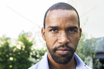 Man with determined expression  portrait