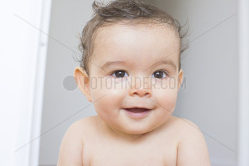 Baby smiling  portrait