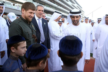 Dubai  Vereinigte Arabische Emirate  Ramsan Achmatowitsch Kadyrow und Sheikh Hamdan bin Mohammed al Maktoum