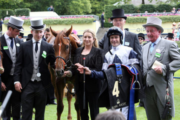 Royal Ascot  Anthem Alexander with Pat Smullen and connection after winning the Queen Mary Stakes