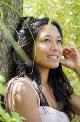 Woman relaxing in nature  portrait