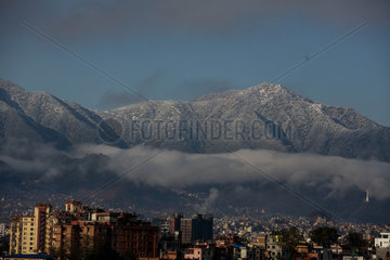 NEPAL-KATHMANDU-SNOW COVERED HILLS