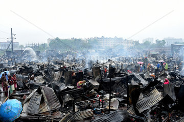 BANGLADESH-DHAKA-SLUM-FIRE