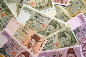 Symbolfoto  koreanische Banknoten