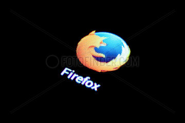 Berlin  Deutschland  App-Symbol fuer Firefox auf einem Smartphone