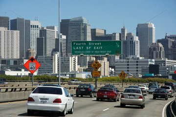 San Francisco  USA  Einfahrt auf dem Highway