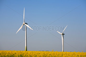 Deutschland  Windkraftanlage bei Oster-Ohrstedt