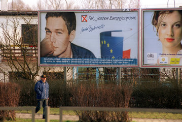 Plakat zum EU-Beitritts-Referendum in Polen