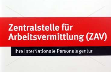 Logo der Zentralstelle fuer Arbeitsvermittlung  ZAV