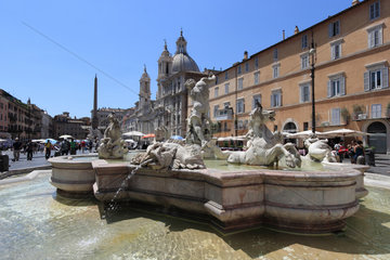 Rom  Italien  Brunnen auf der Piazza Navona