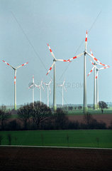 Eine Windkraftanlage bei Druxberge