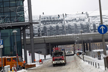 Schneebeseitigung am Hauptbahnhof