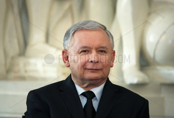 Posen  Polen  Praesidentschaftskandidat Jaroslaw Kaczynski  PIS