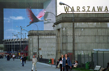 Warschau  Strassenszene im Stadtzentrum