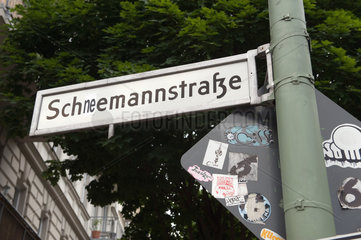 Berlin  Deutschland  die neue Schneemannstrasse in Prenzlauer Berg