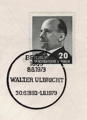 Sonderstempel  Briefmarke  Walter Ulbricht