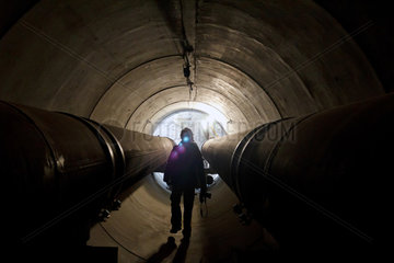 Berlin  Deutschland  Besichtigung des neuen Fernwaerme-Tunnel von Vattenfall