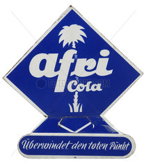 altes Afri Cola Werbeschild  um 1955