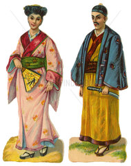 traditionelle japanische Kleidung  1895