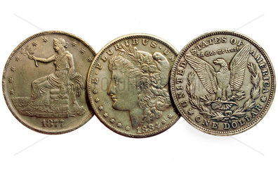 Dollarmuenzen  1877 bis 1888