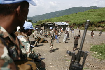 Monuc Soldaten und Friedenstruppe der UN