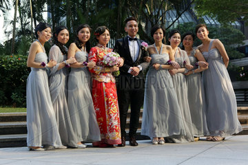 Hong Kong  China  Hochzeitsgesellschaft