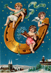 Hufeisen  Neujahrskarte  1904