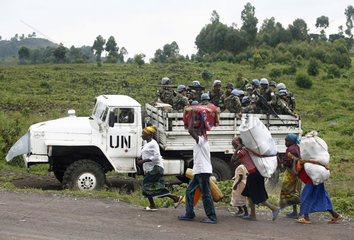 Monuc Soldaten und Friedenstruppe der UN