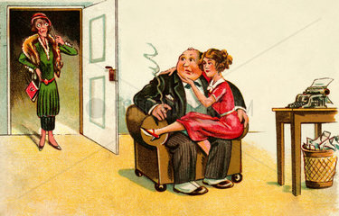 Seitensprung  Liebe am Arbeitsplatz  Humor  um 1929
