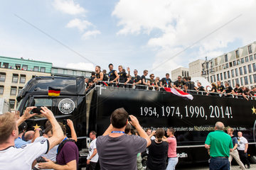 Berlin  Deutschland  Ankunft der Deutschen Nationalmannschaft