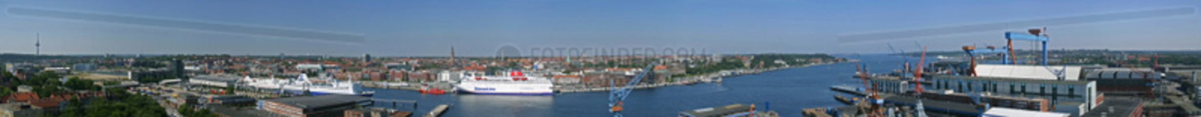 Kiel  Deutschland  Panorama-Aufnahme von der gesamten Kieler Innenfoerde