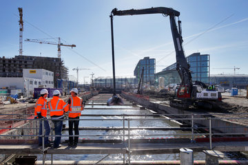 Berlin  Deutschland  Bauarbeiten zur Erweiterung der S 21